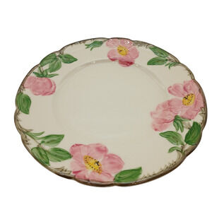 Franciscan Desert Rose Salad Plate 8" USA Earthenware Pink Floral Vintage 363